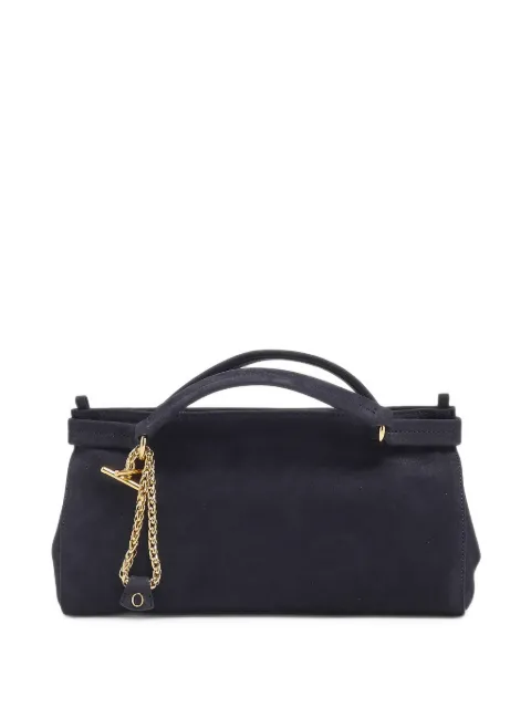 Orciani small Virgo chain-detail suede tote bag