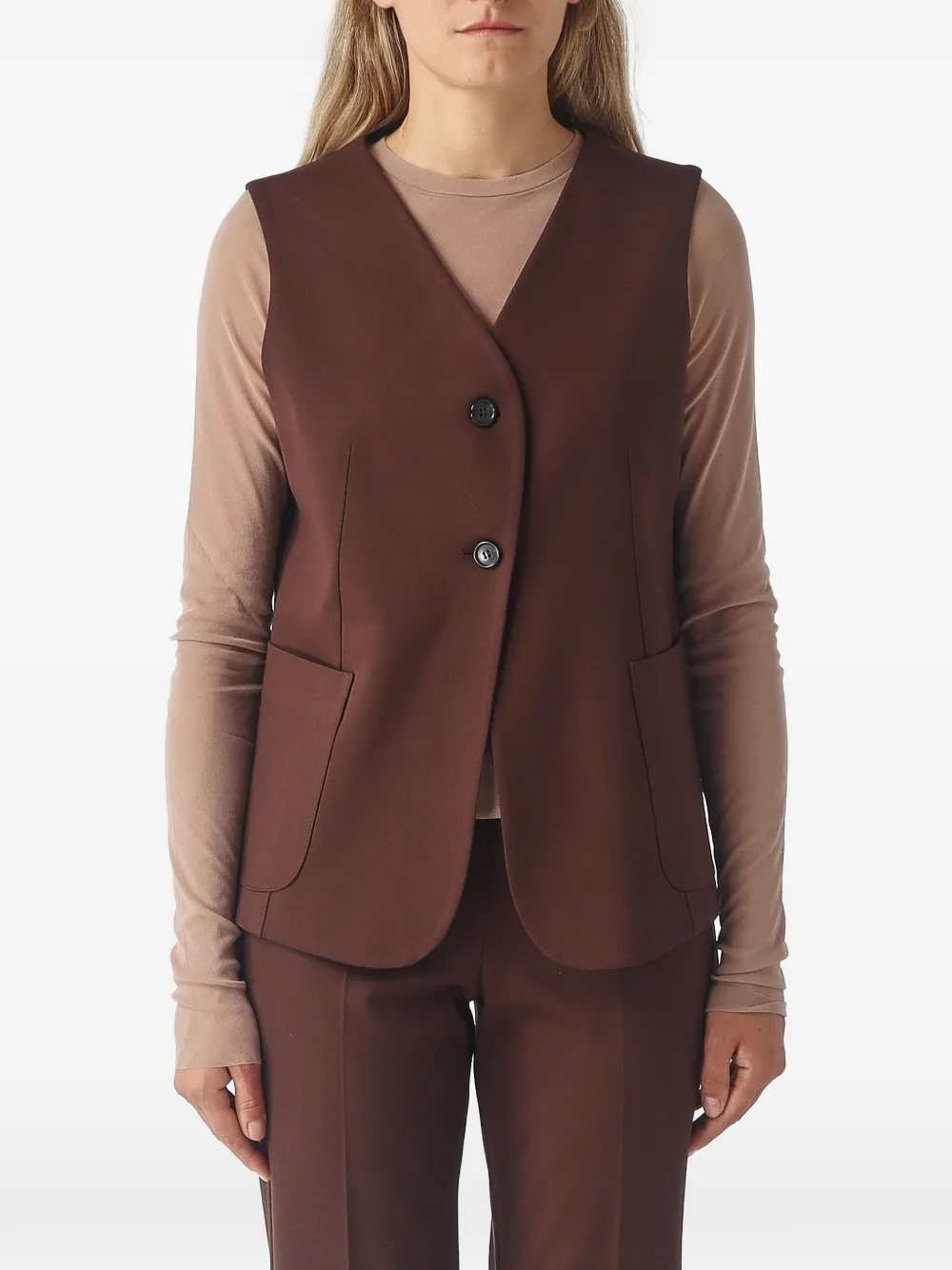 MeimeiJ button-up V-neck gilet