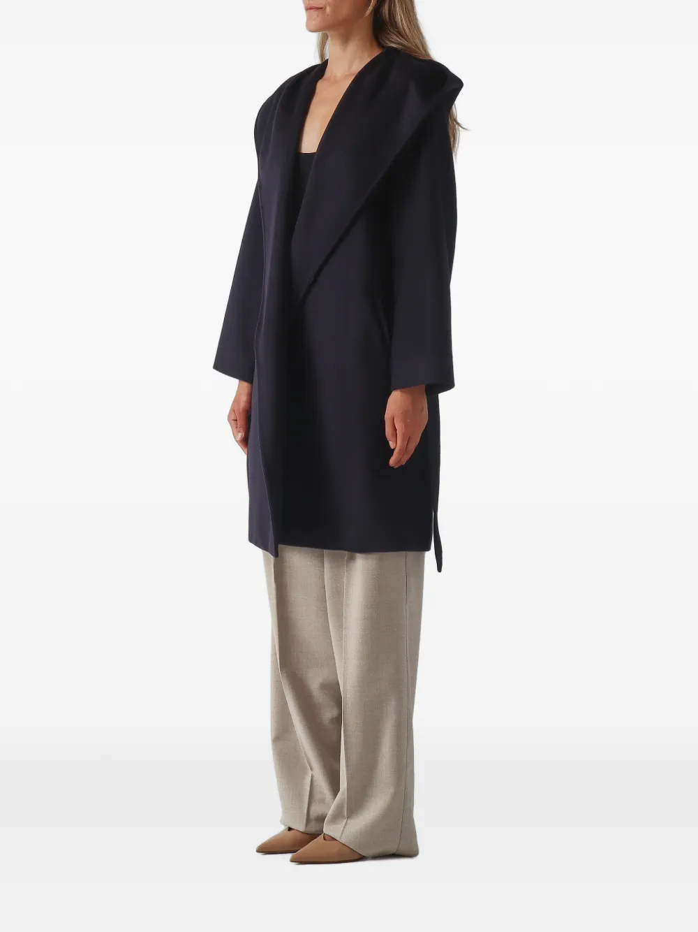Max Mara Mantel met ceintuur Blauw
