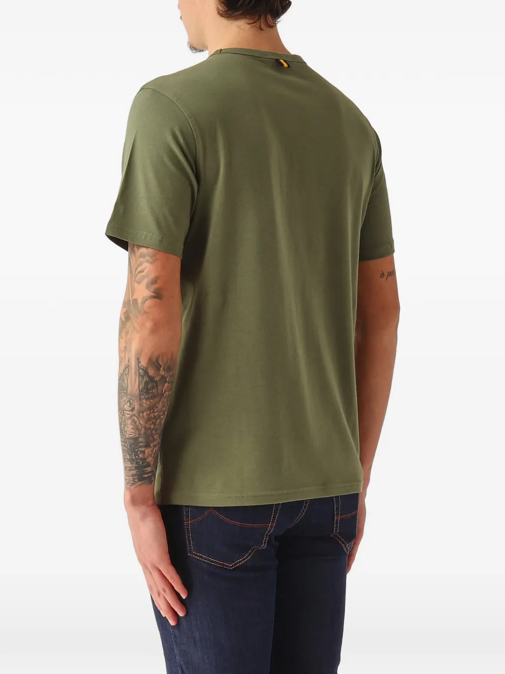 K-Way Adame T-shirt met logo-patch Groen