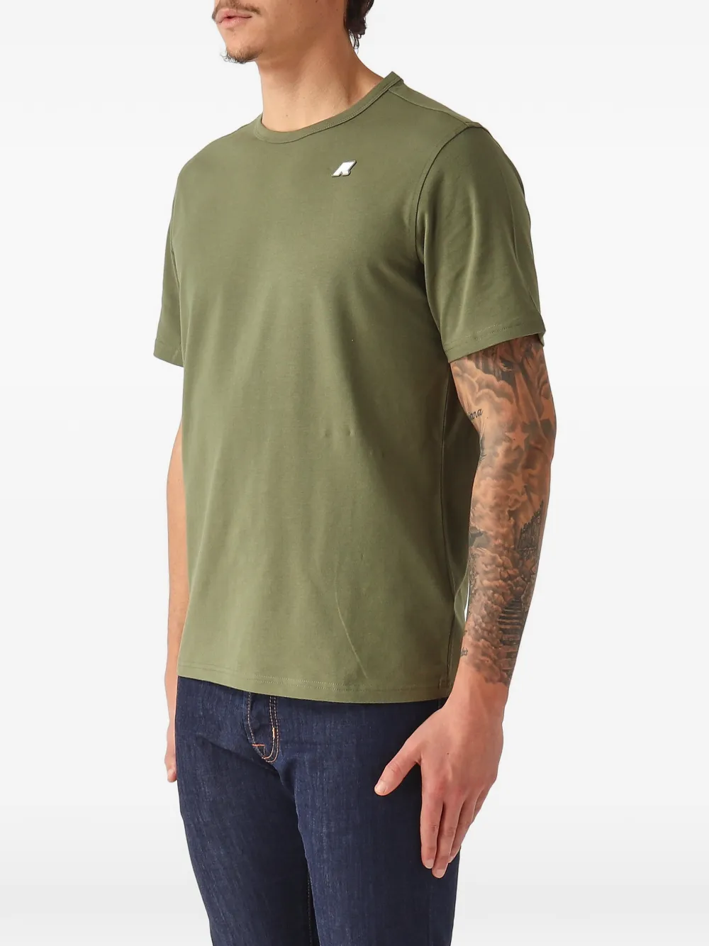 K-Way Adame T-shirt met logo-patch Groen