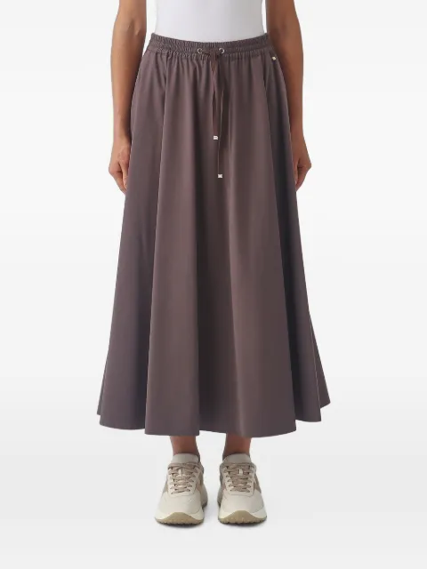 Herno drawstring-waist A-line midi skirt