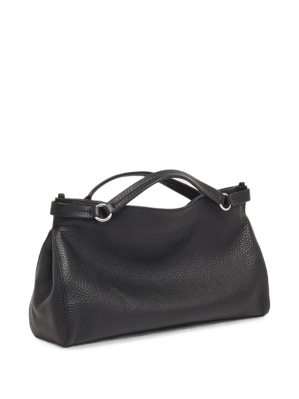 Orciani midi Virgo leather tote bag Zwart