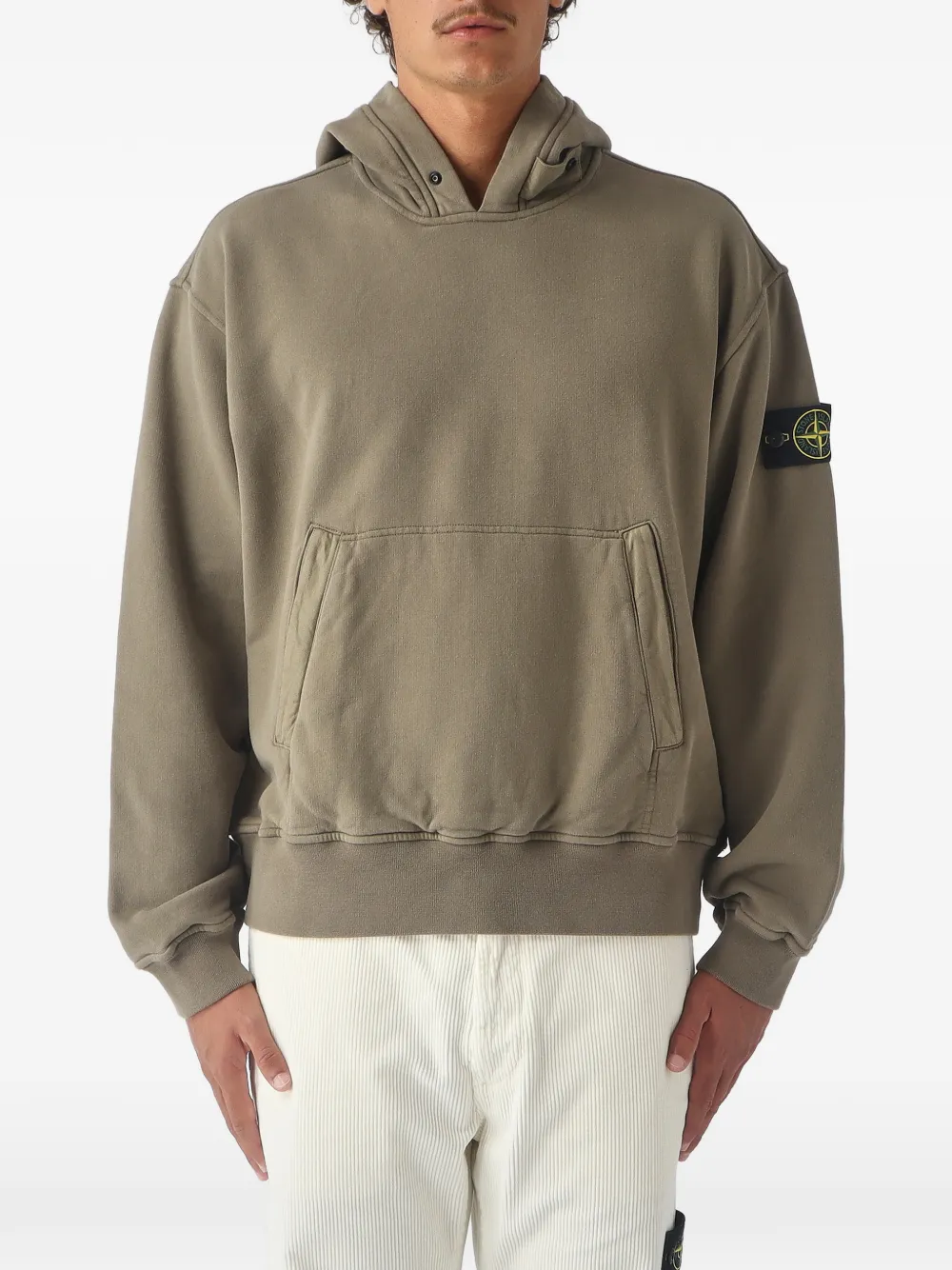 Stone Island logo-patch hoodie - Toni neutri