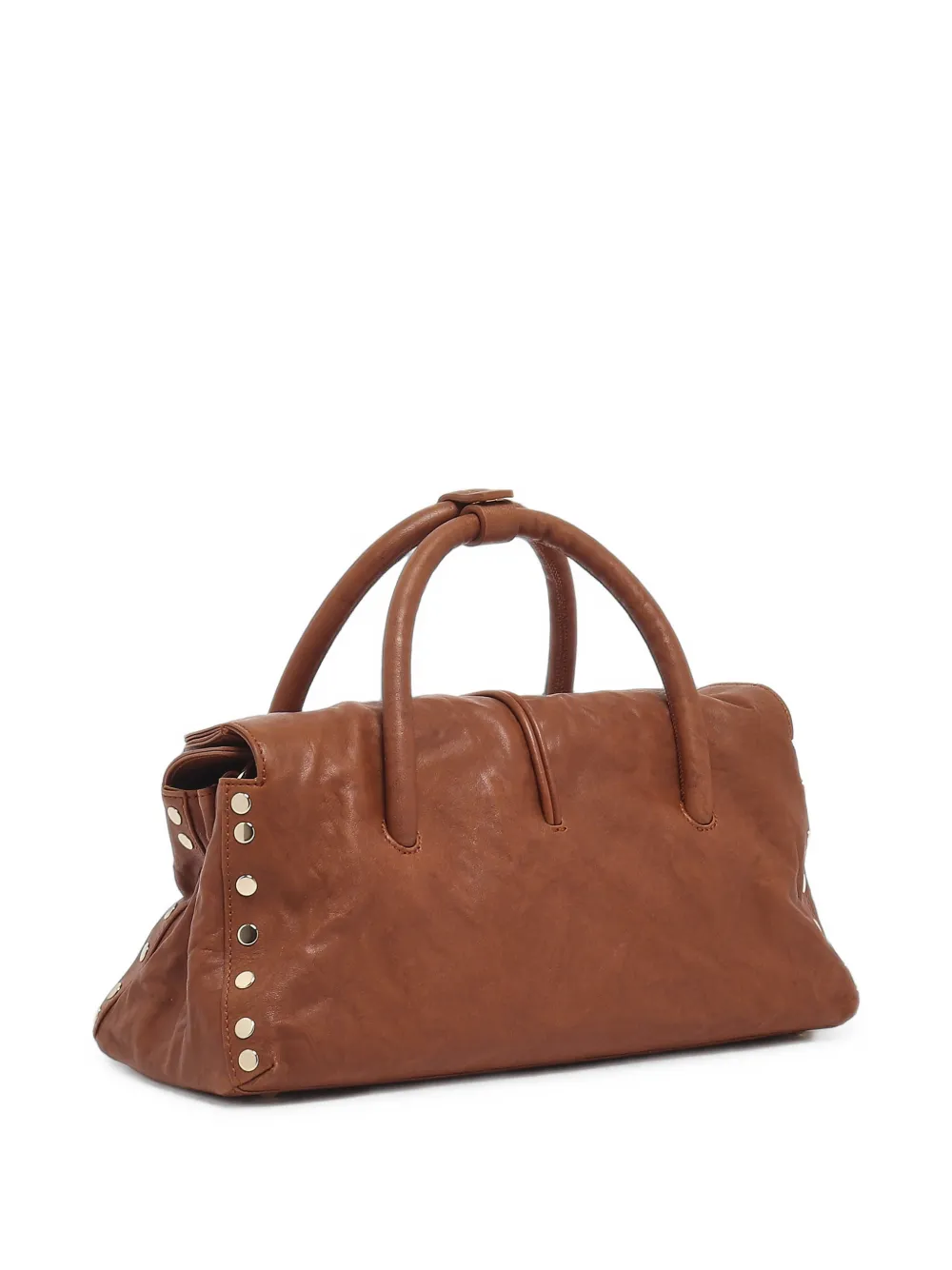 Zanellato Postina shopper verfraaid met studs Bruin