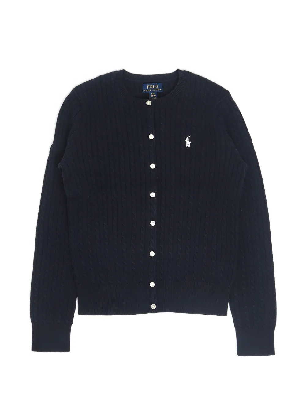 POLO RALPH LAUREN KIDS Mini-Cable cotton cardigan - Blu