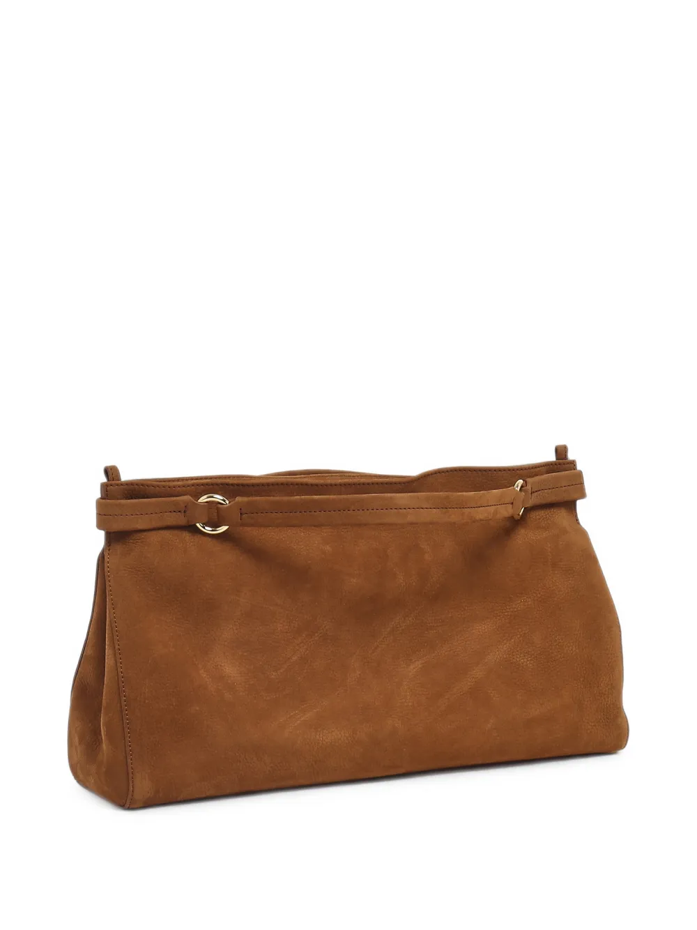 Orciani Medium Virgo Nabucco suède shopper met schakelketting Bruin