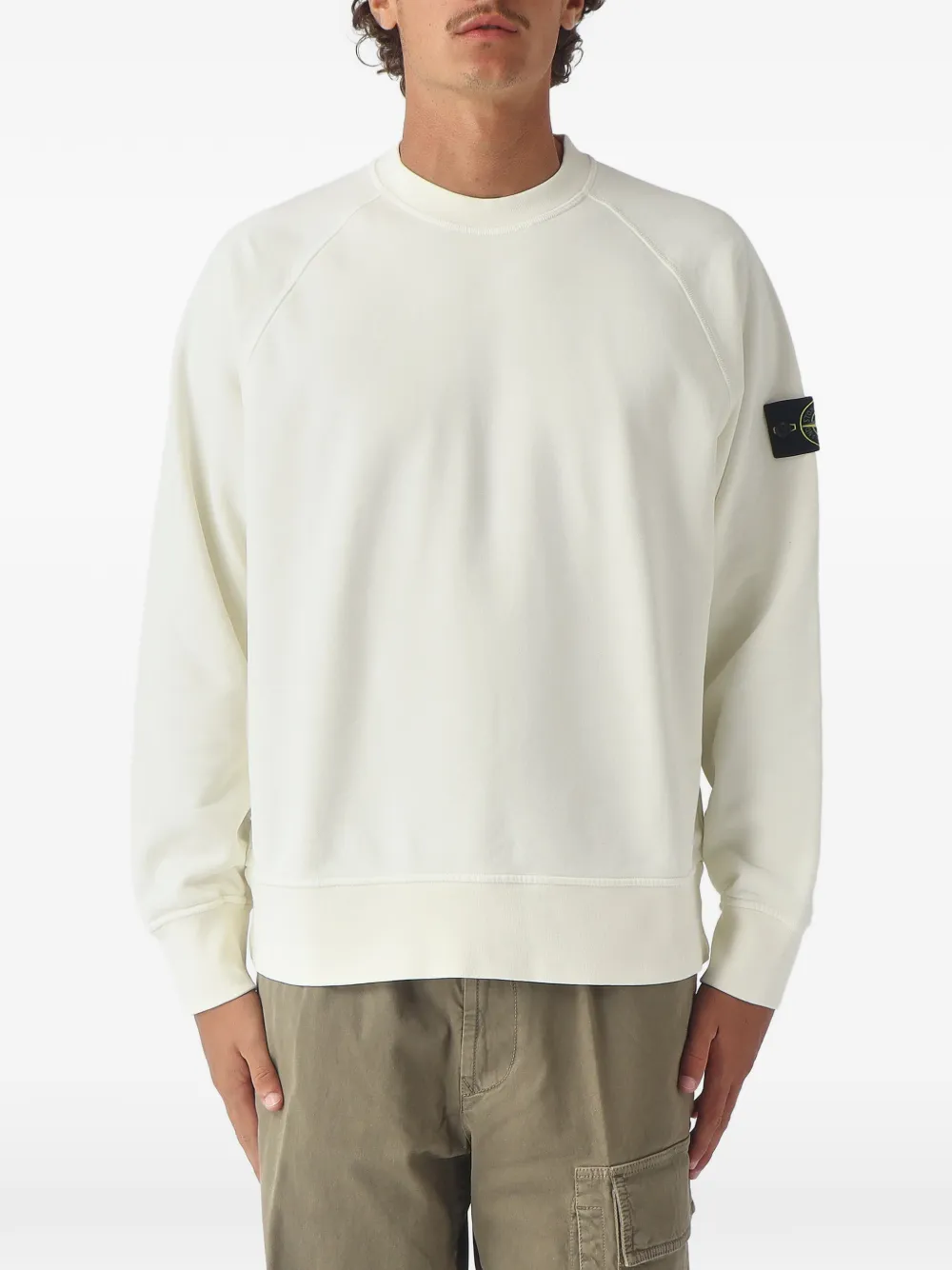 Stone Island 6100008 organic-cotton-fleece sweatshirt - Toni neutri