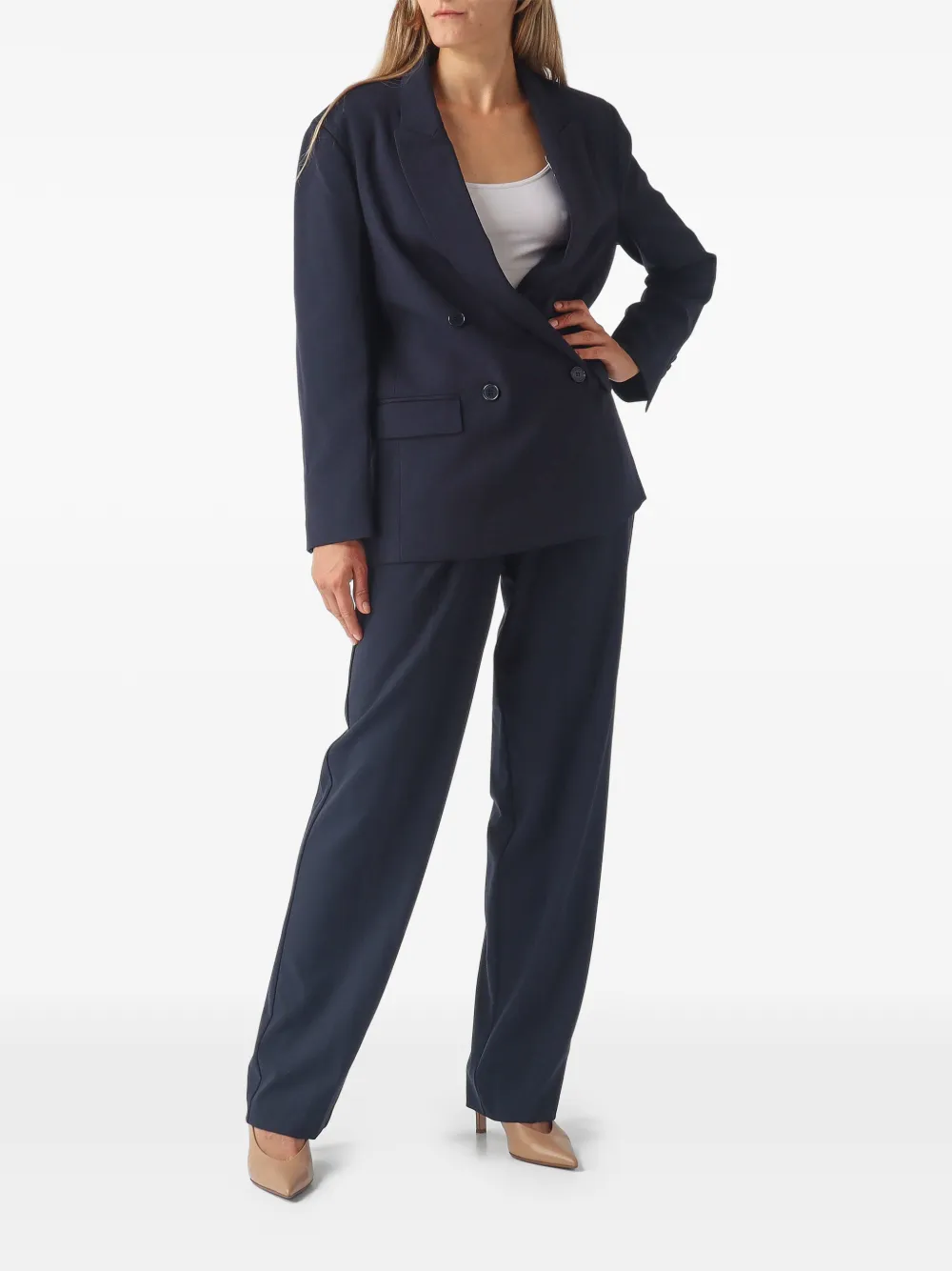 TWINSET Blazer met dubbele rij knopen Blauw