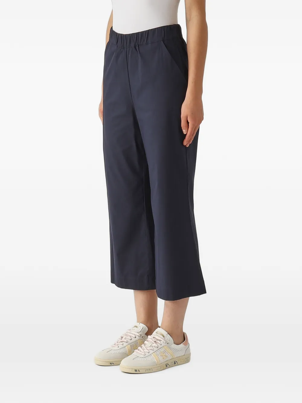 Gran Sasso Cropped broek met elastische taille Blauw