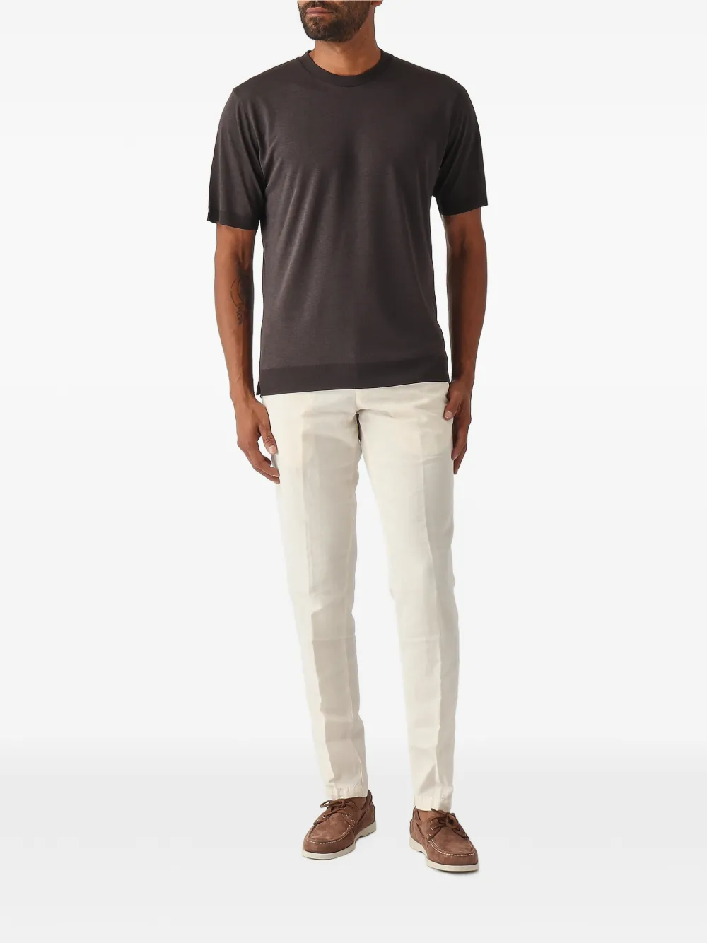 Altea Gebreid T-shirt Bruin