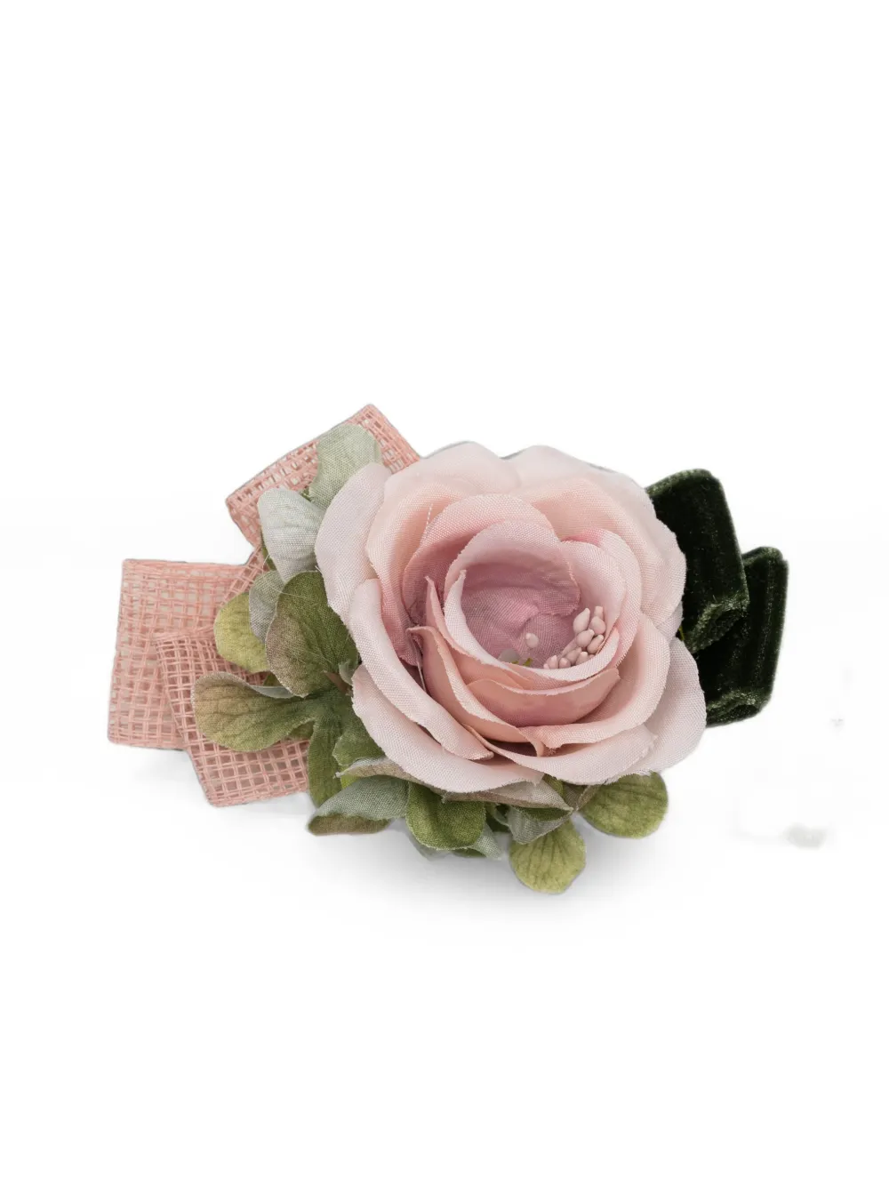 Colorichiari Haarband verfraaid met bloemen Wit