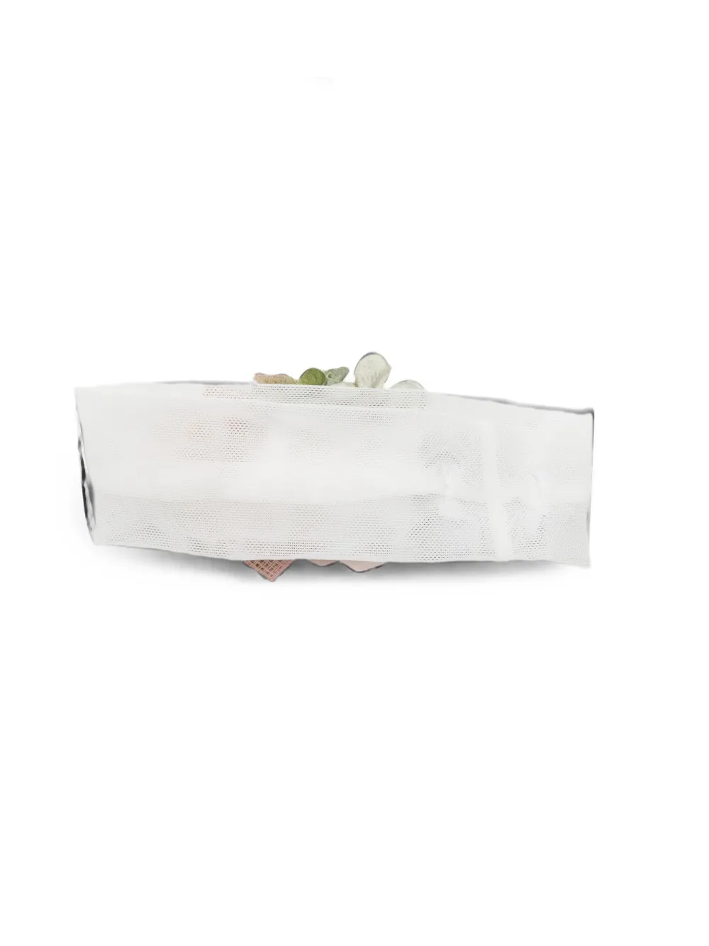 Colorichiari Haarband verfraaid met bloemen Wit