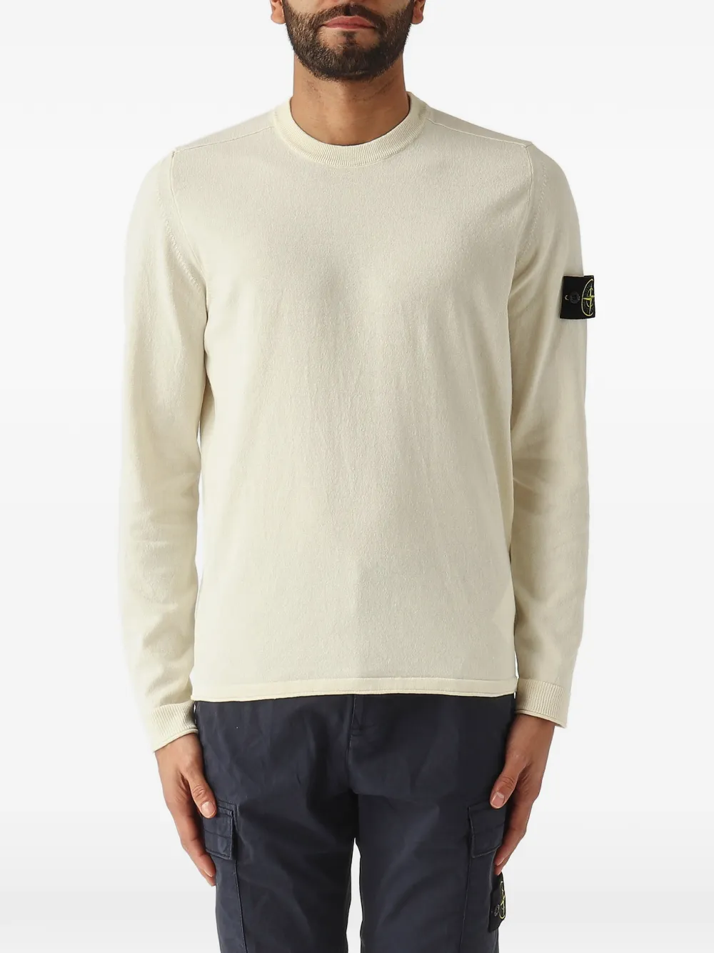 Stone Island 5100062 light raw hand organic-cotton sweater