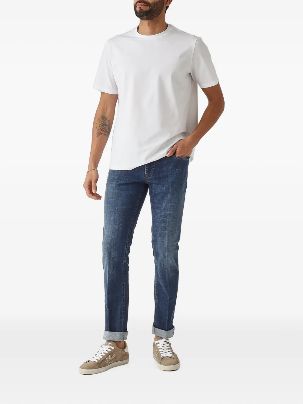 Herno T-shirt met ronde hals Wit