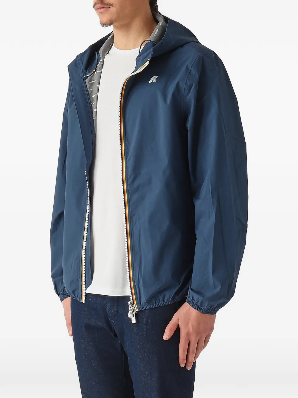 K-Way Jack met capuchon en logo-print Blauw