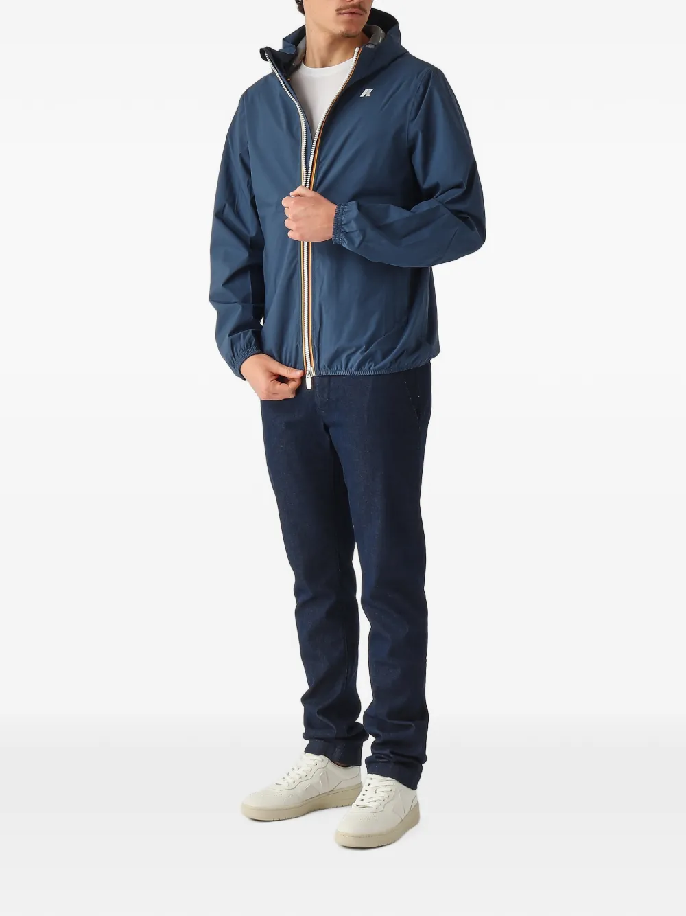 K-Way Jack met capuchon en logo-print Blauw