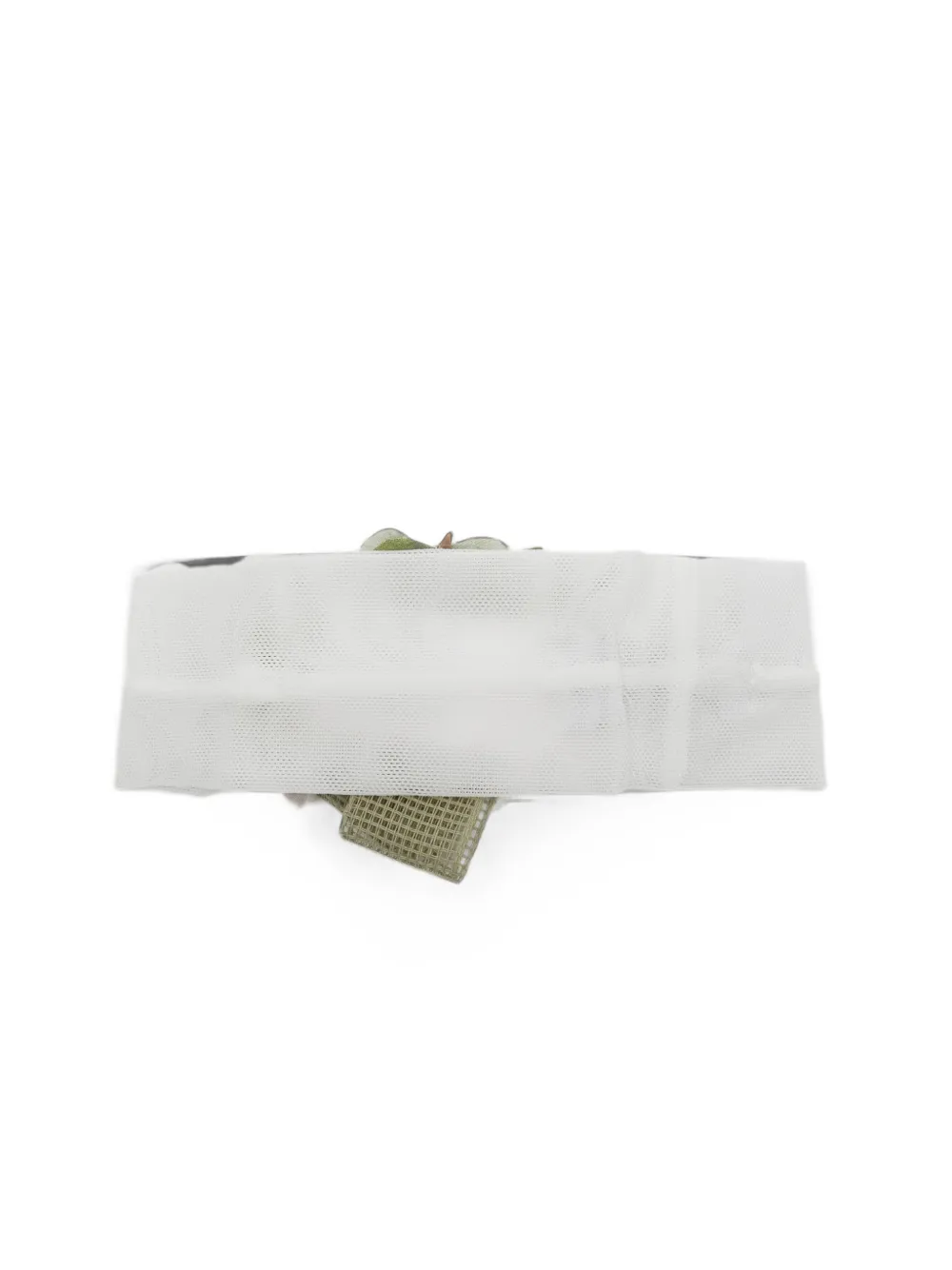 Colorichiari Tulen haarband verfraaid met bloemen Wit