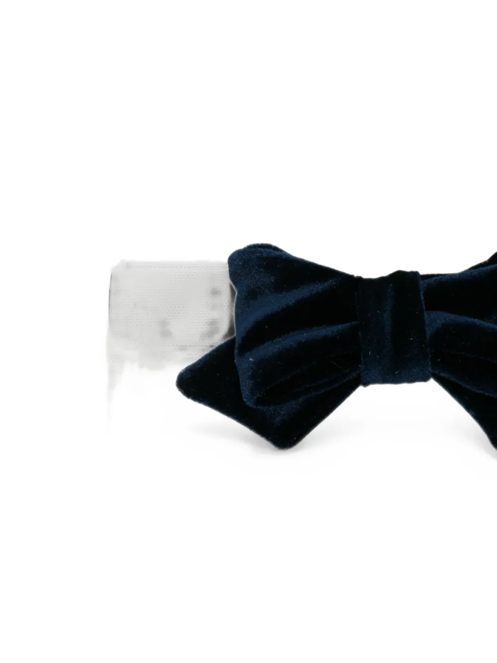 Colorichiari Mesh haarband met fluwelen strik Wit