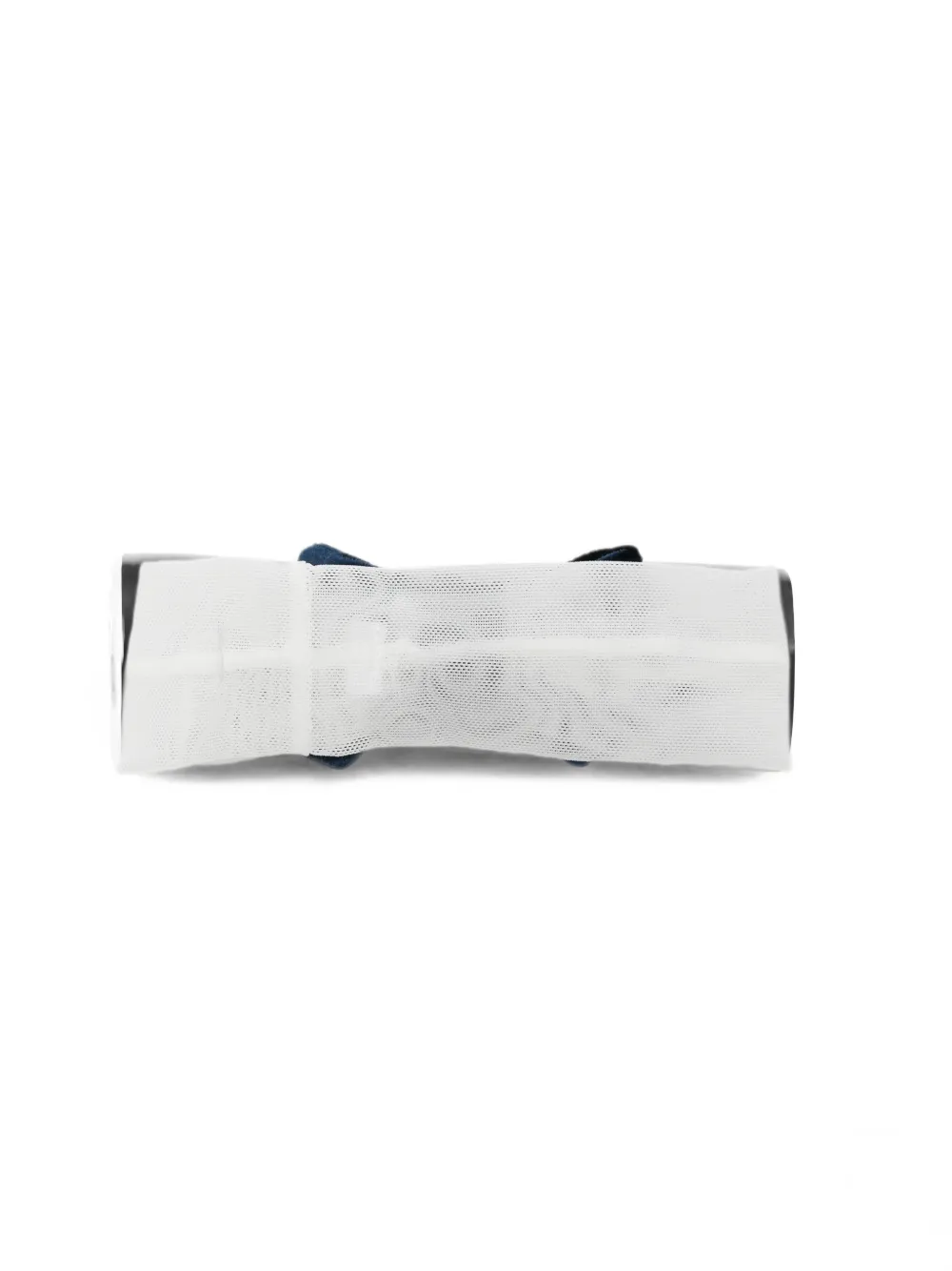 Colorichiari Mesh haarband met fluwelen strik Wit
