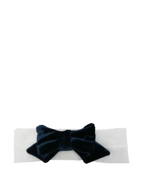 Colorichiari velvet-bow mesh headband