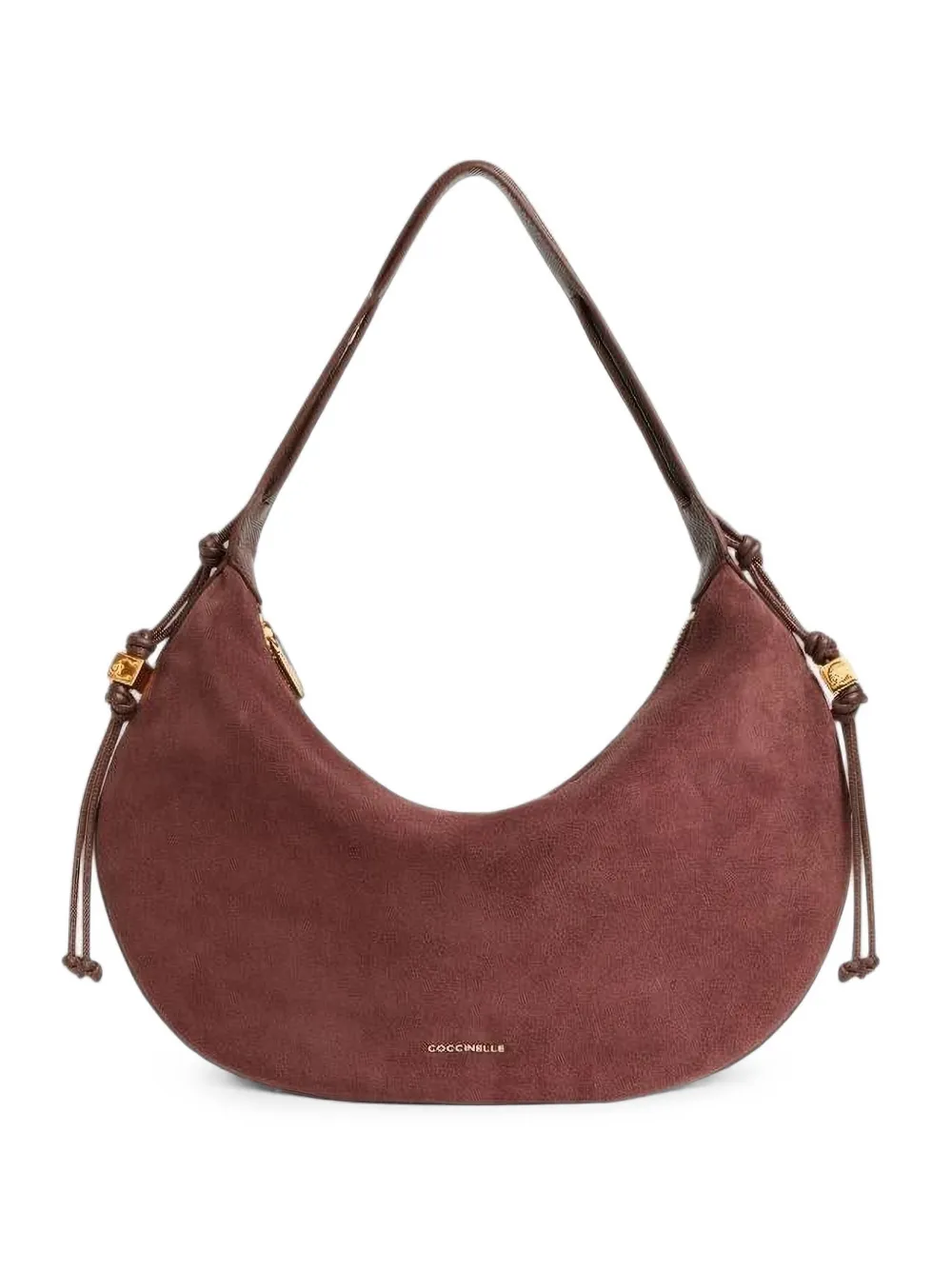 Coccinelle Borsa a spalla Thess media in pelle scamosciata - Rosso
