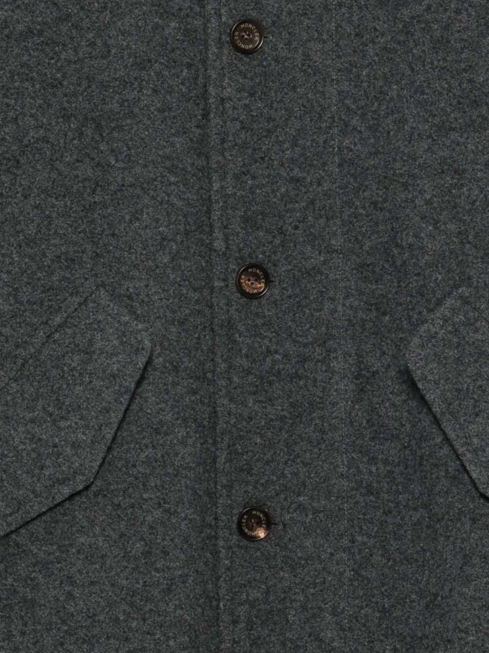 Moncler button-up coat Grijs