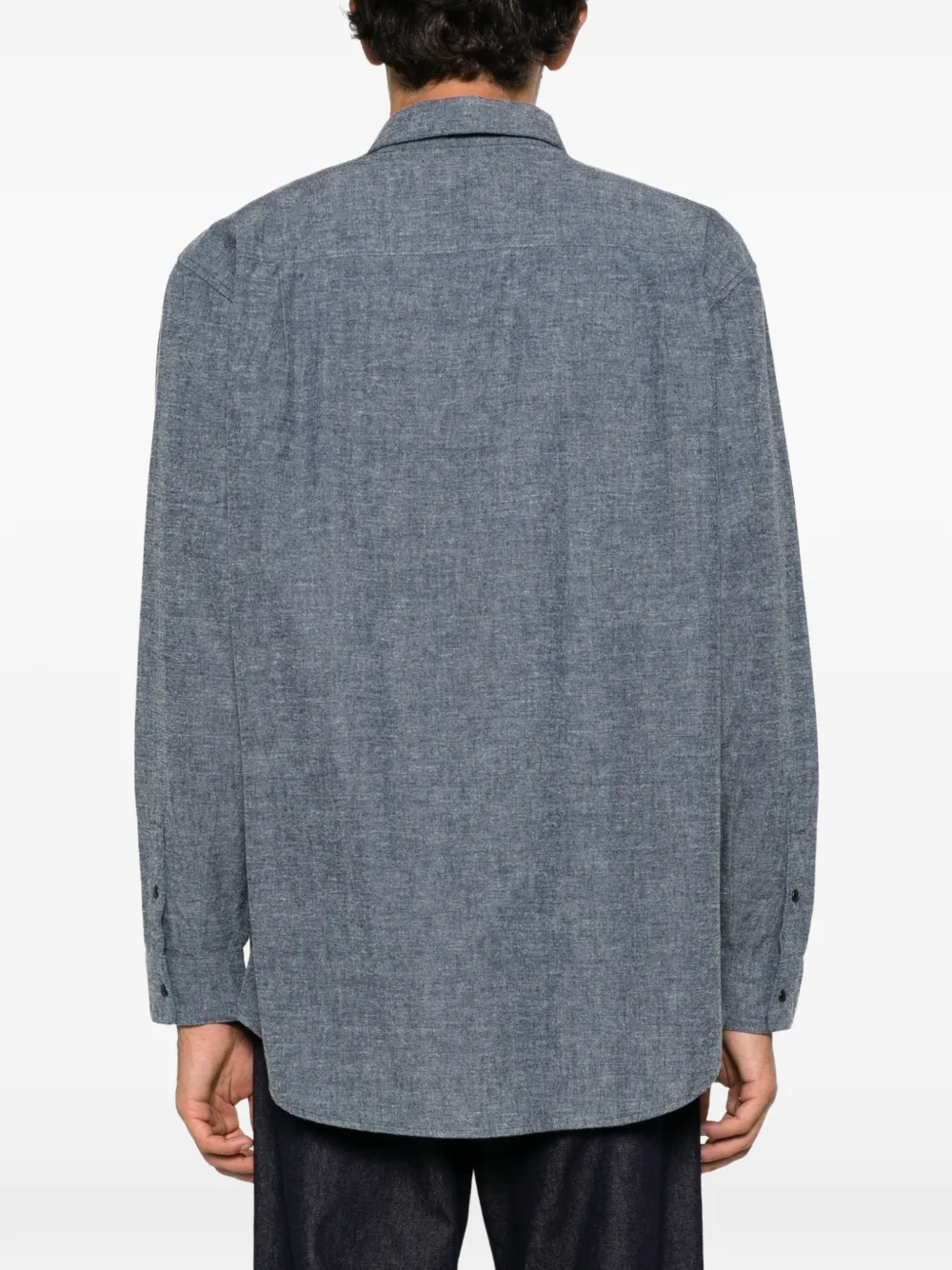 Stone Island Overhemd met geborduurd logo Blauw