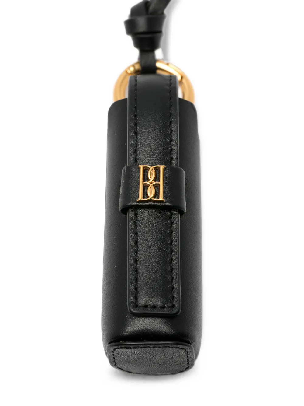 By Malene Birger Vera leren lippenstiftkast met logoplakkaat Zwart
