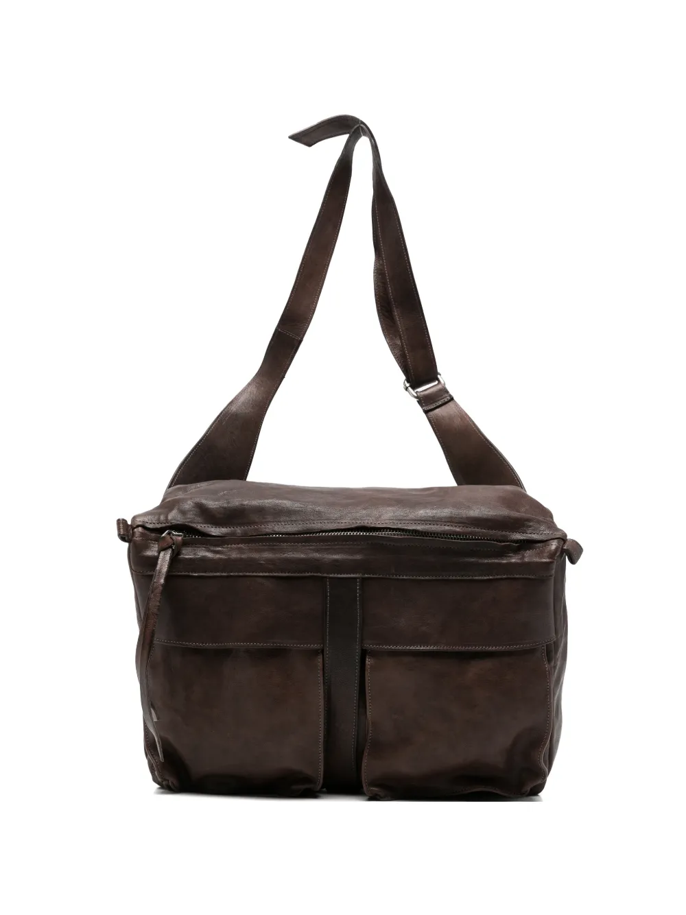 SOMMET Cube leather shoulder bag - Marrone