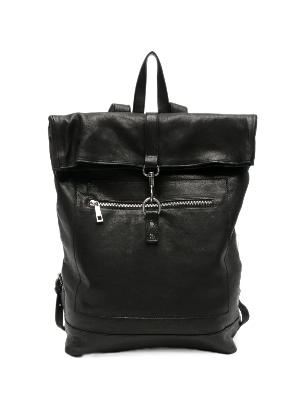 Sommet Blekleem Roll-top Leather Backpack In Black