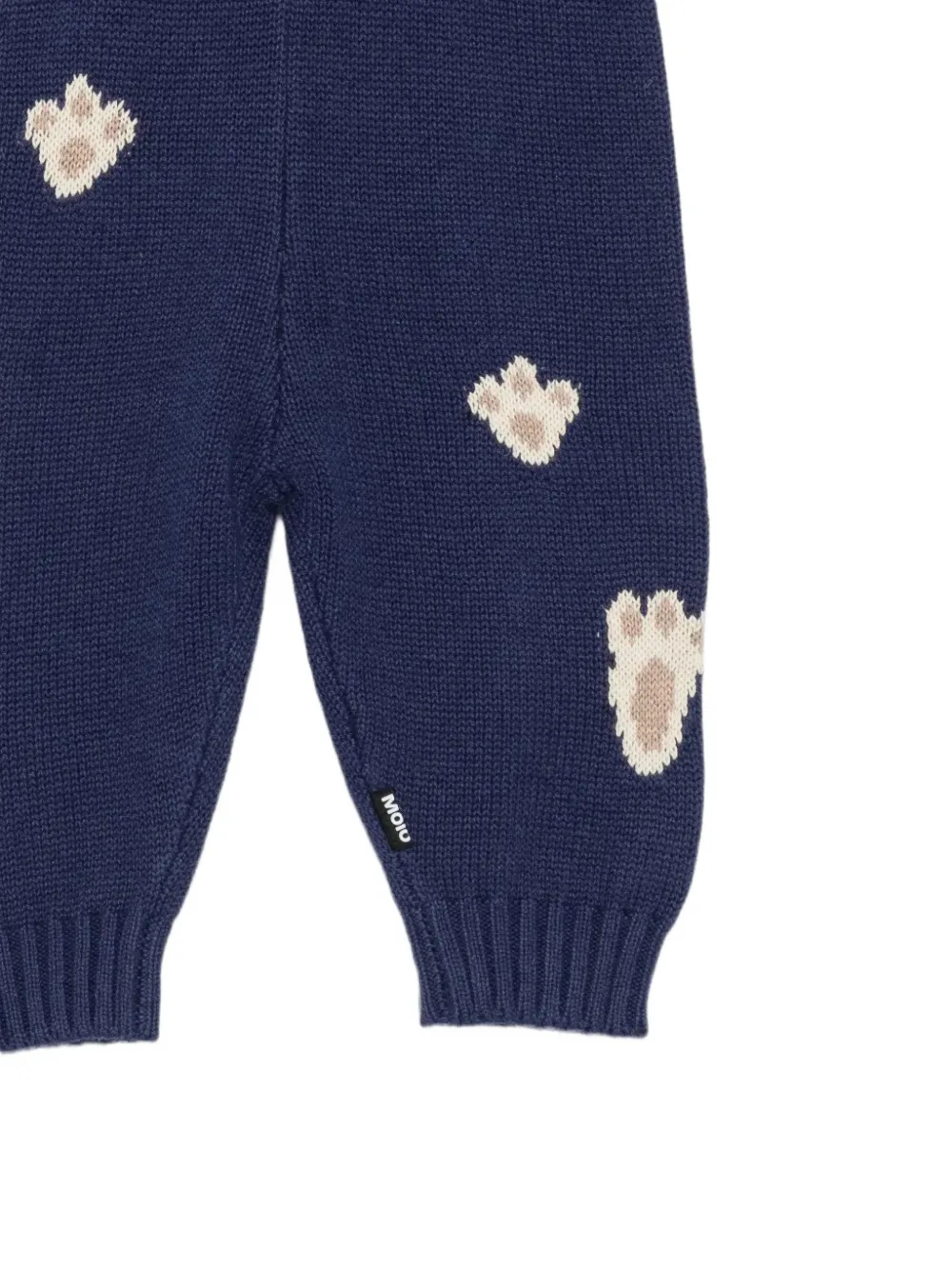 Molo Sol gebreide broek met poot-print Blauw