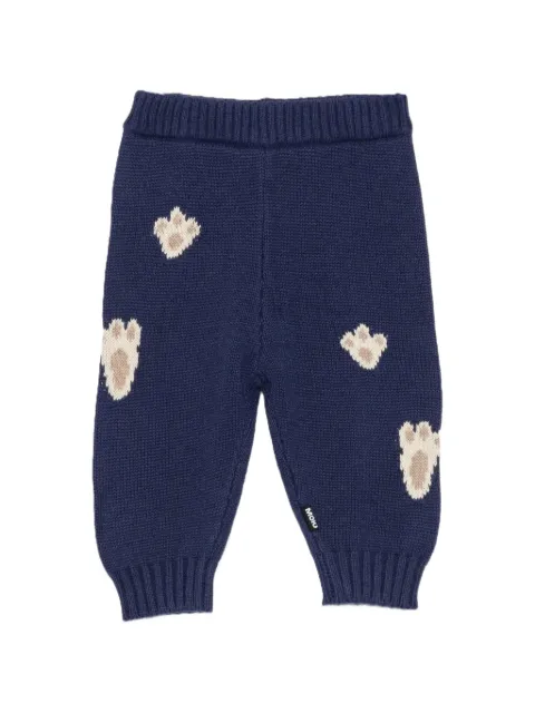 Molo Sol paw-print knitted trousers