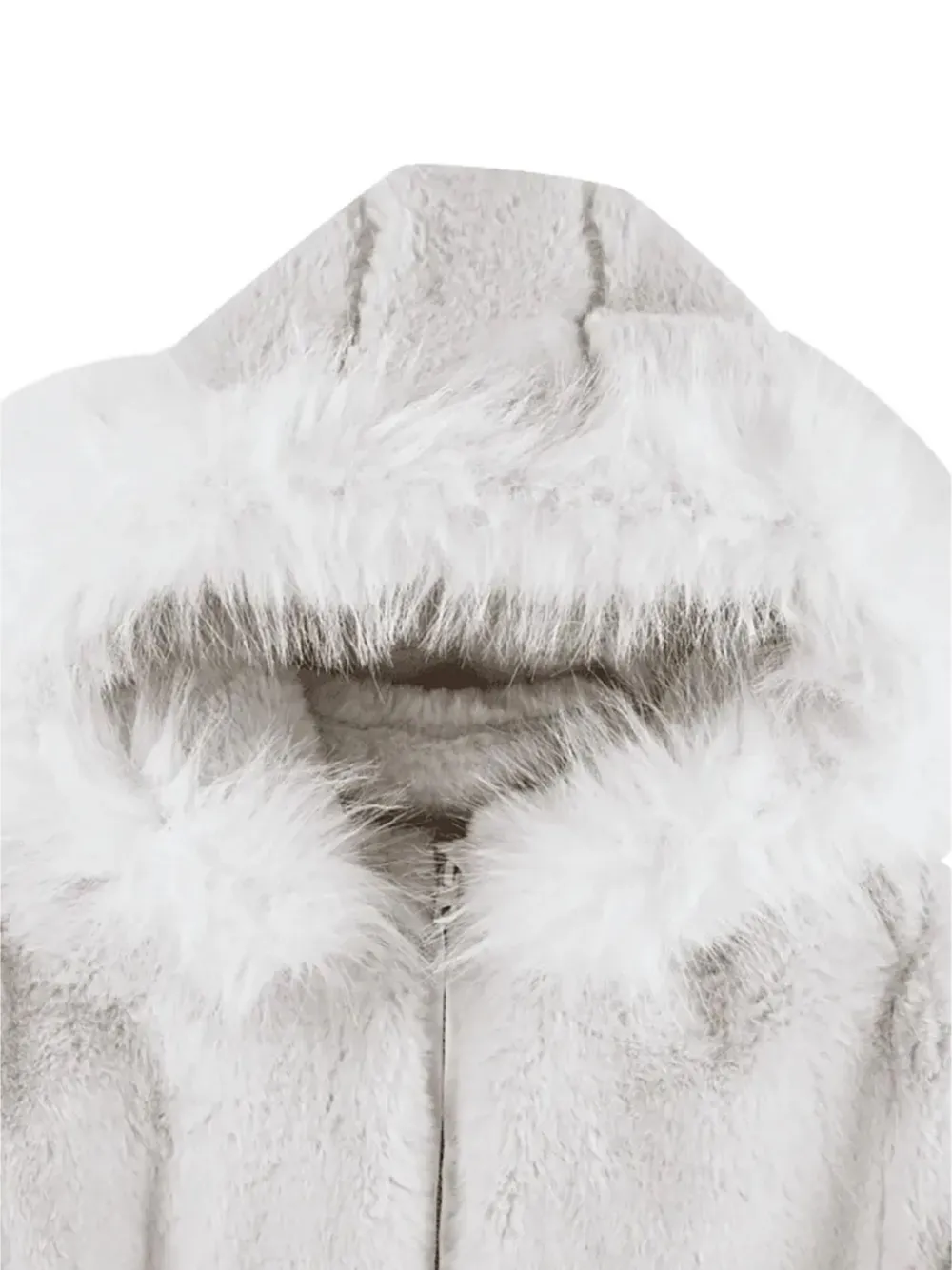 Donsje Marigolde faux-fur jacket Wit