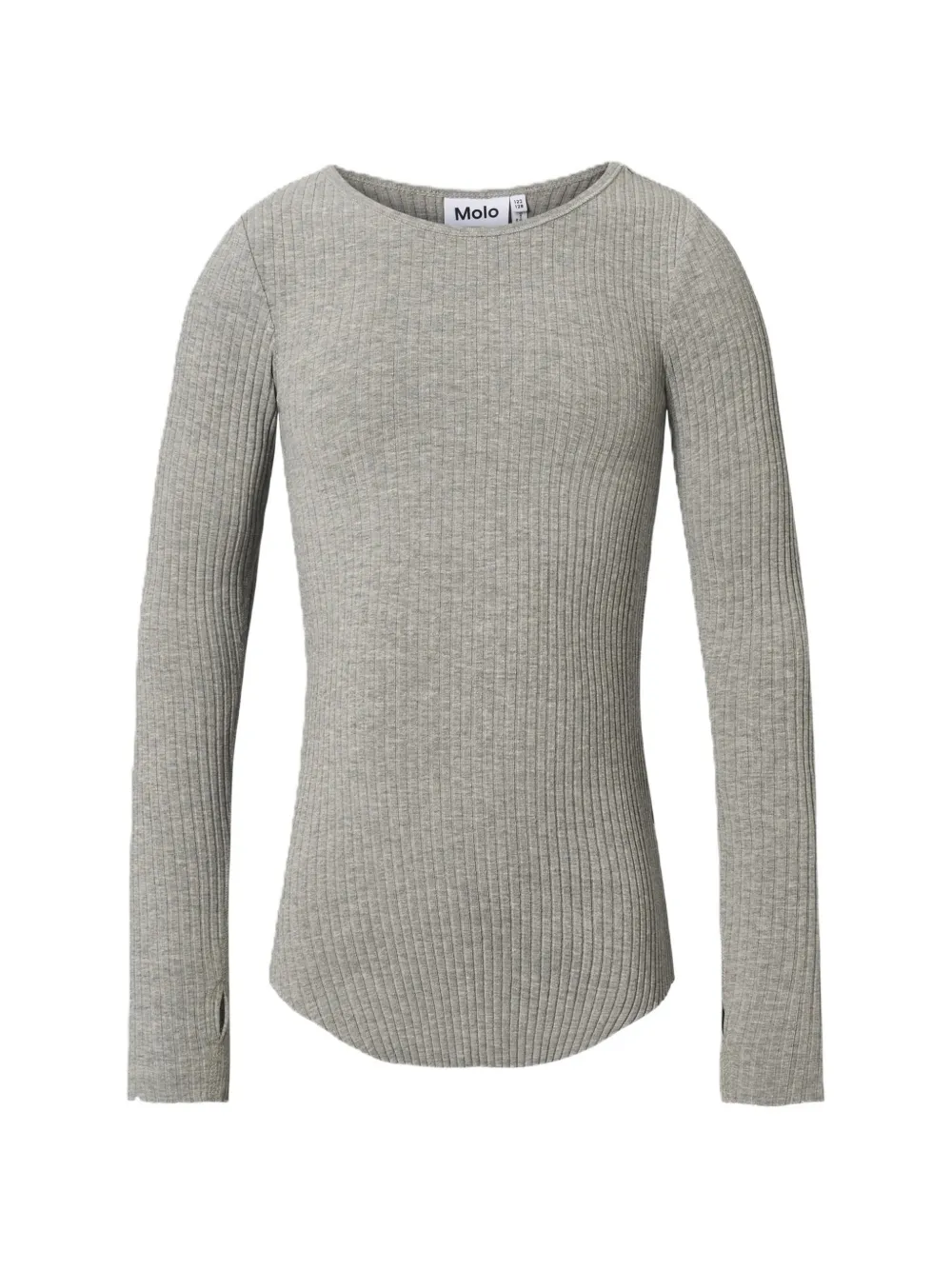 Molo ribbed long-sleeved T-shirt - Grigio