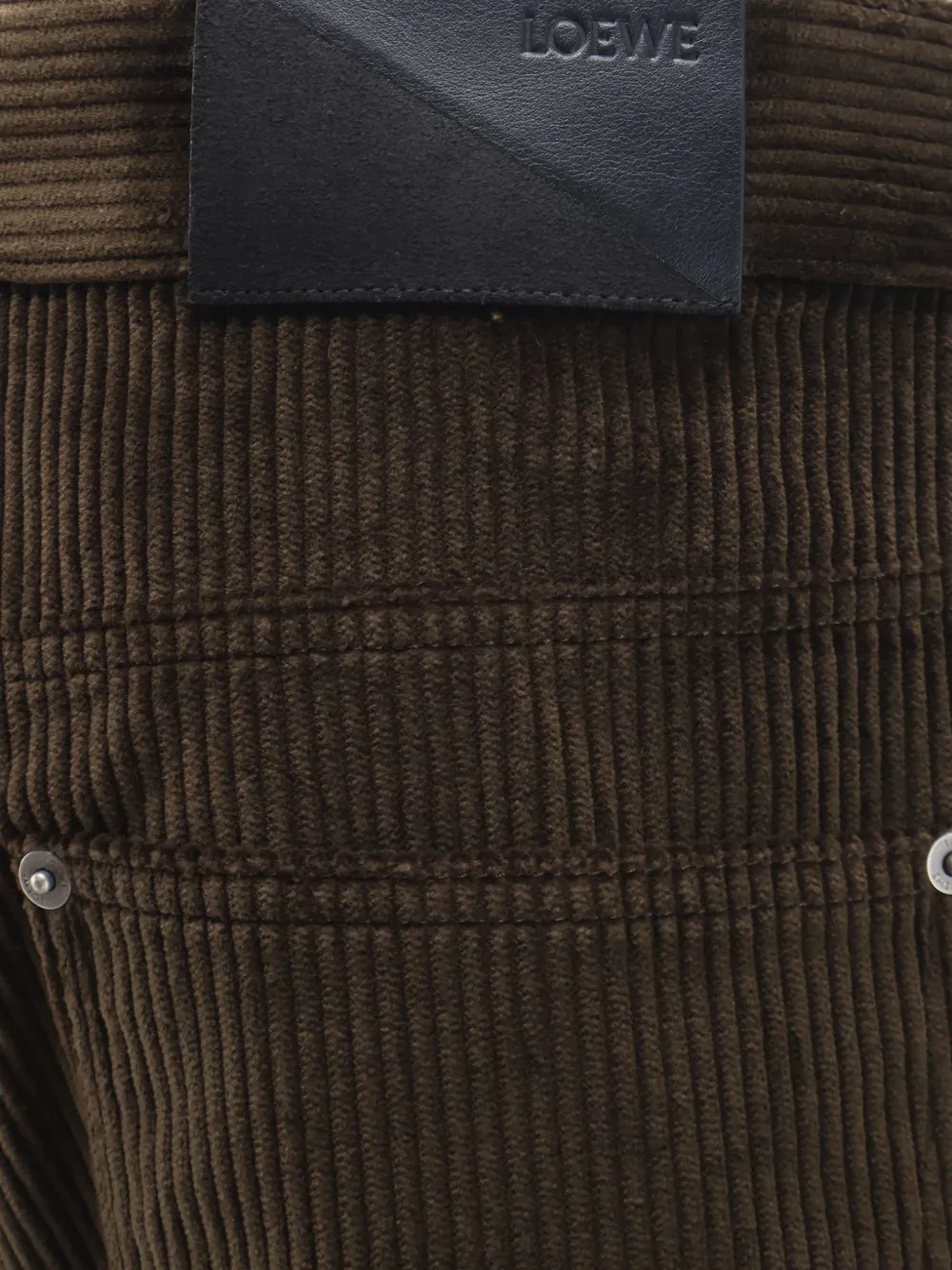 LOEWE Ribfluwelen straight broek Bruin