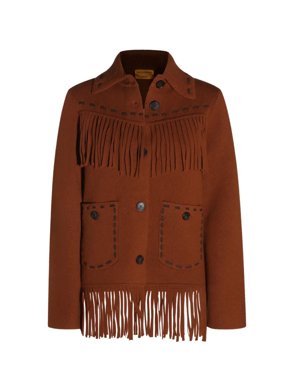Guest In Residence Western Fringe trimmed cashmere jacket