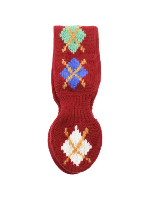 Guest In Residence Argyle Bowtie knit scarf