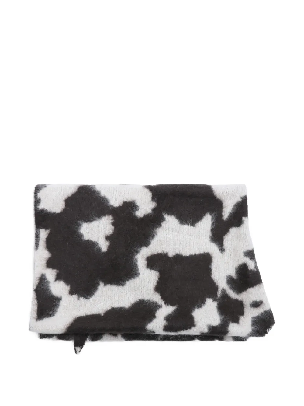 Guest In Residence Grizzly Cowhide Wild Rag cow-print cashmere scarf - Marrone