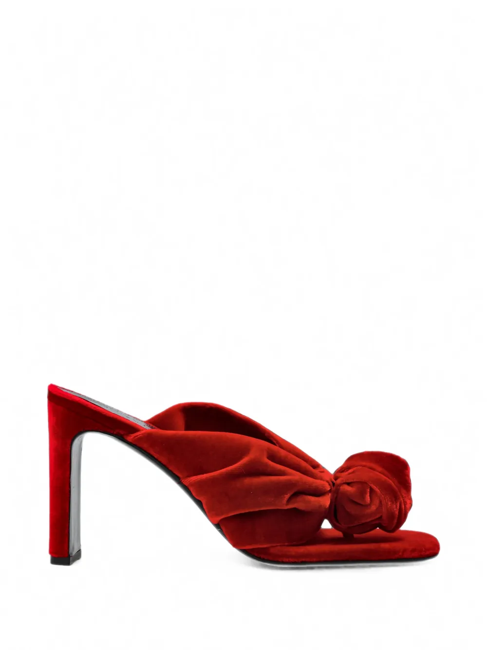 ROTATE BIRGER CHRISTENSEN mules en velours à fleurs - Rouge ROTATE BIRGER CHRISTENSEN mules en velours à fleurs - Rouge