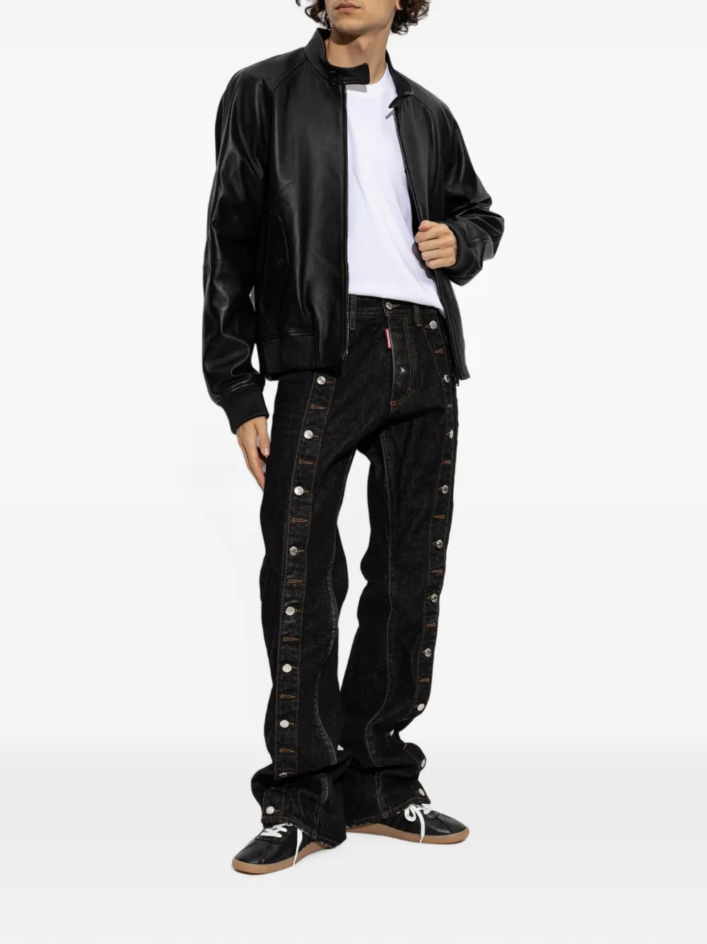 DSQUARED2 American jeans met knoopdetail Zwart