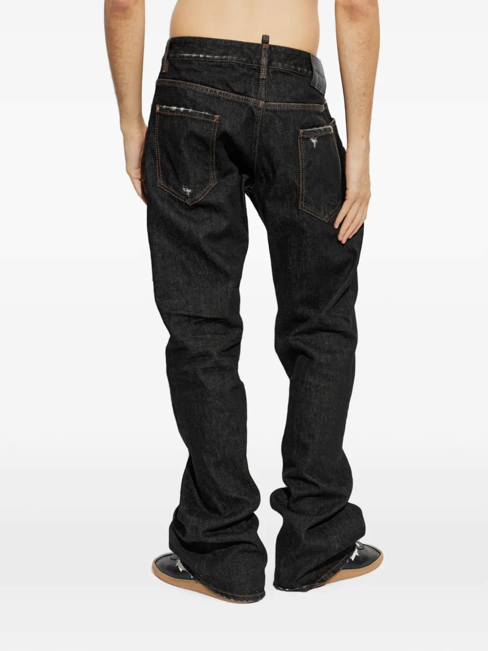 DSQUARED2 American jeans met knoopdetail Zwart
