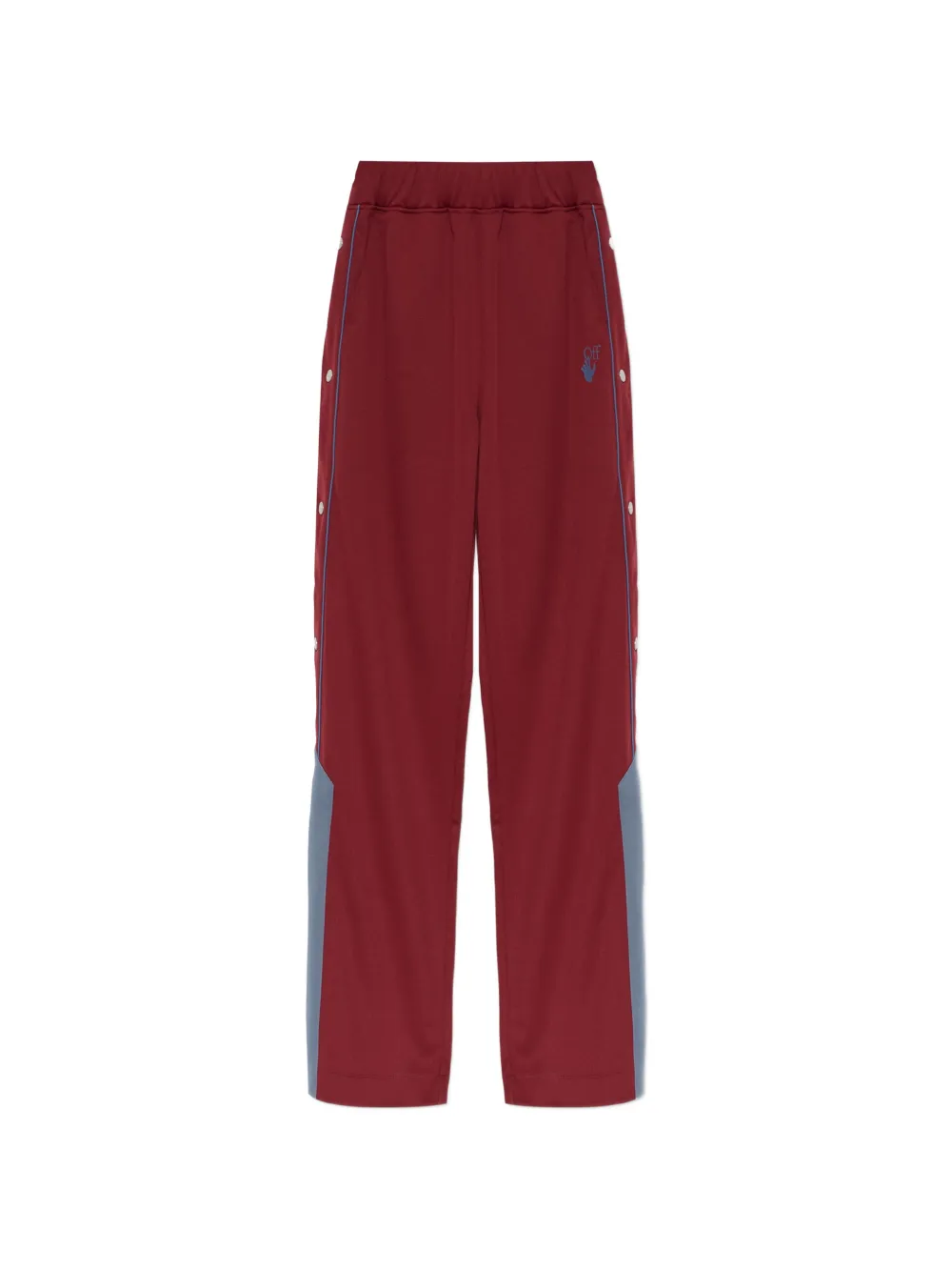 Off-White logo-embroidered press-stud track pants - Rosso