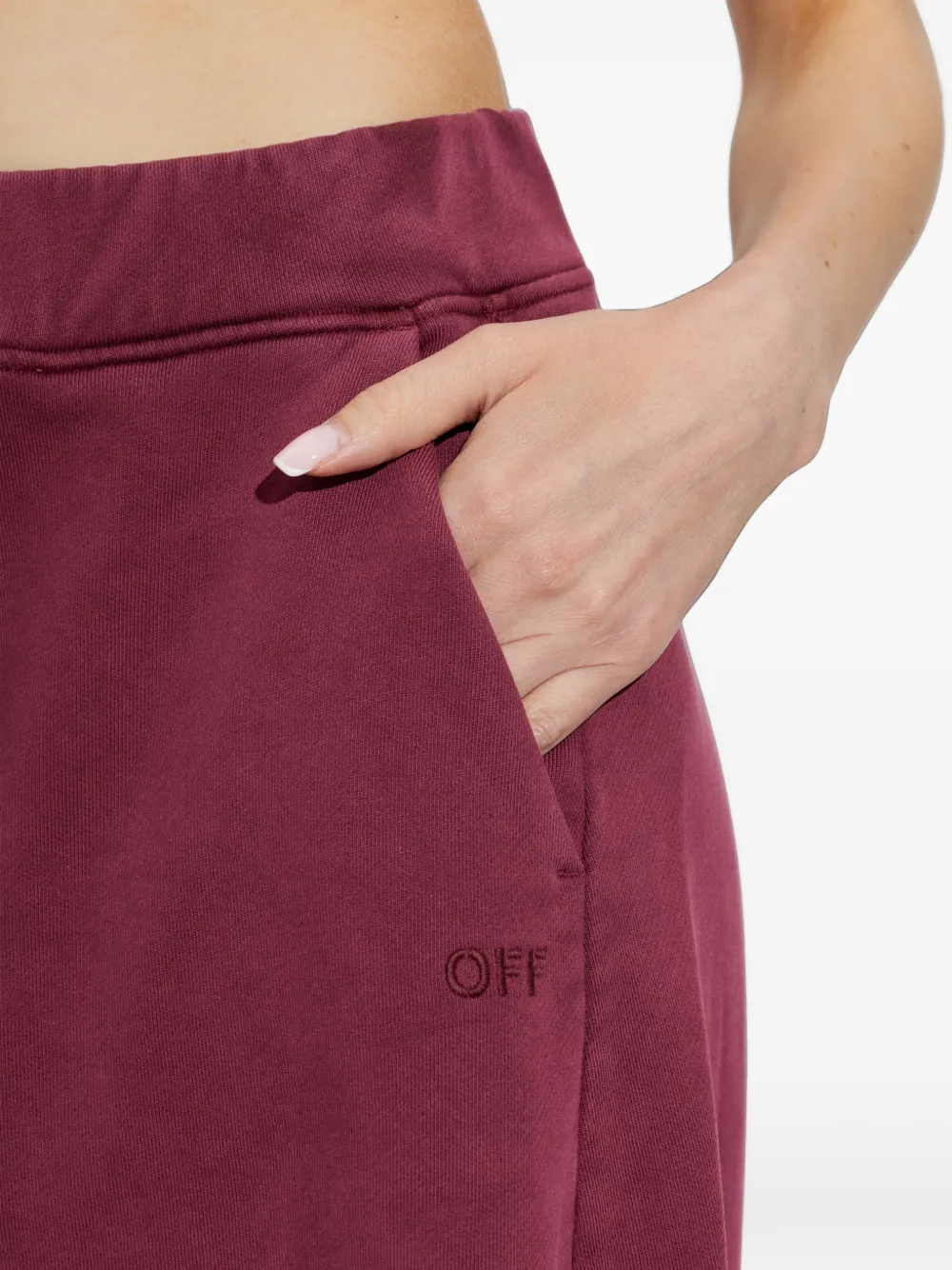 Off-White logo-embroidered track pants Rood