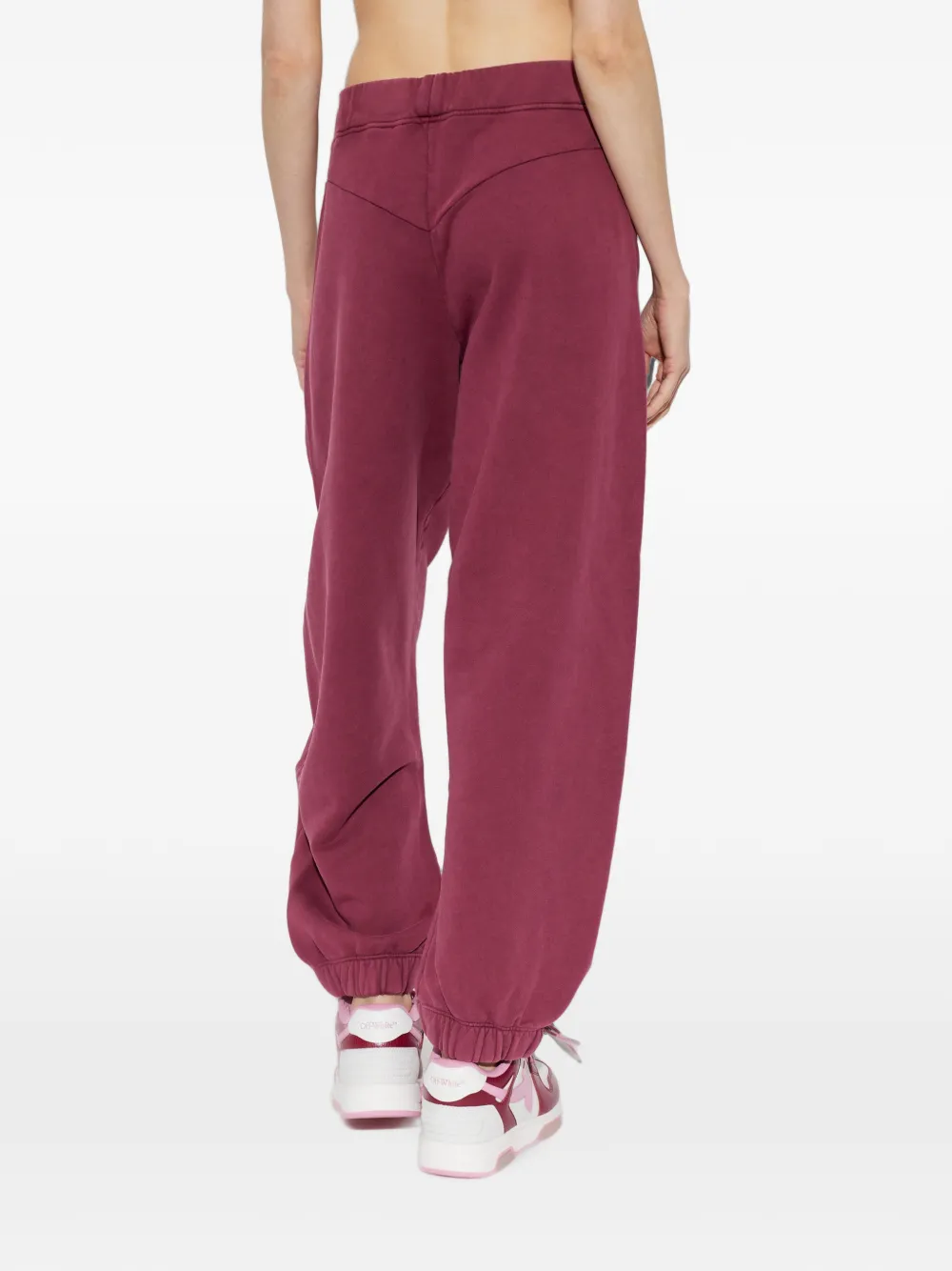 Off-White logo-embroidered track pants Rood
