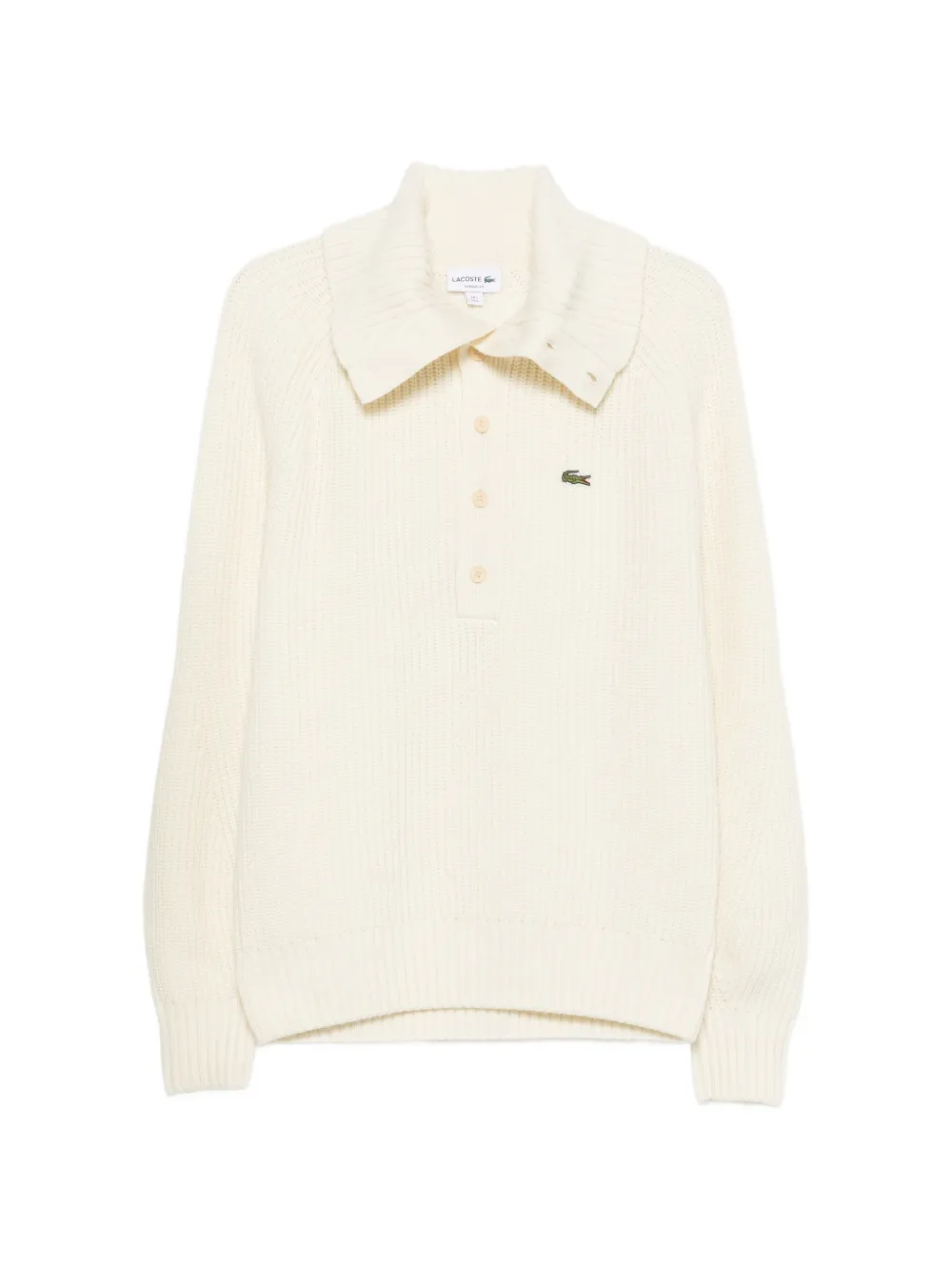 Lacoste ribbed-knit high-neck sweater