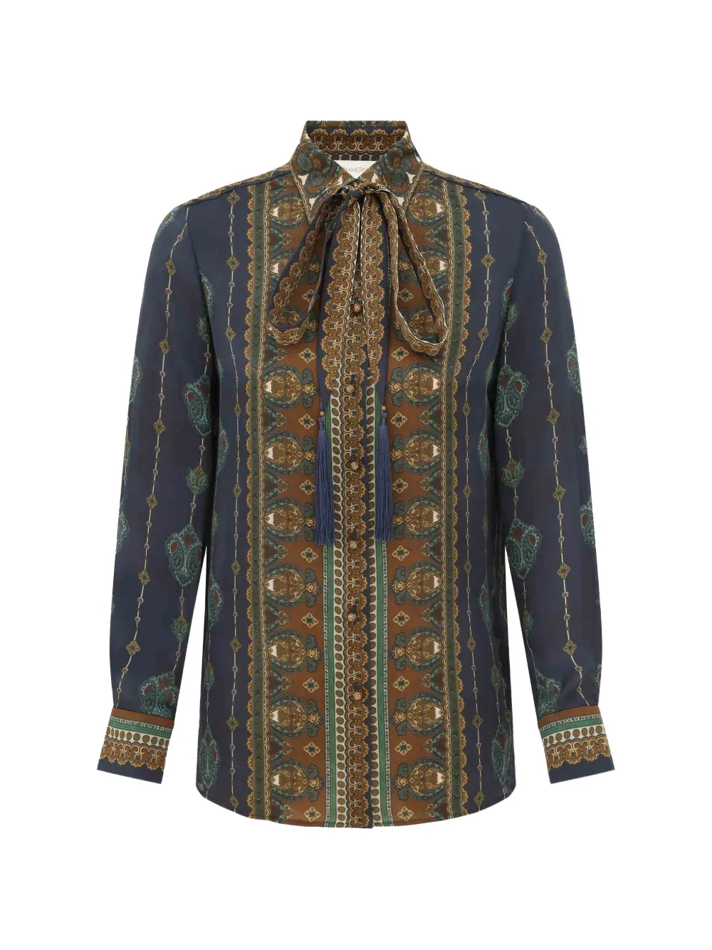 ZIMMERMANN Paisley-print pussy-bow shirt