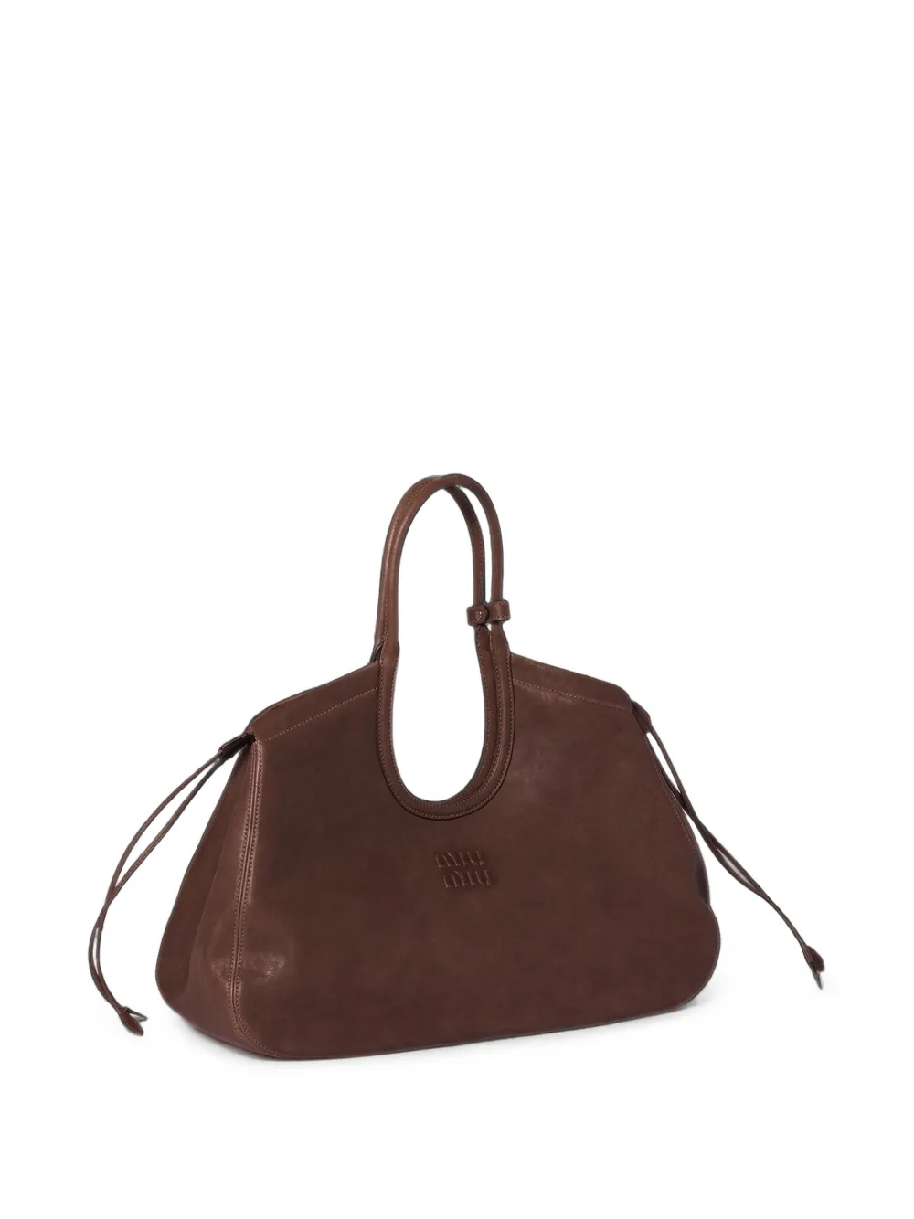 Miu Nappa piloten shopper met logo-reliëf Bruin