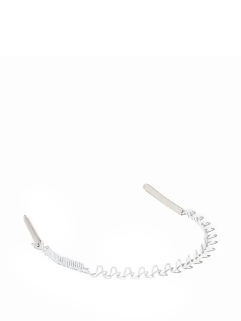 Miu Miu metal and leather headband