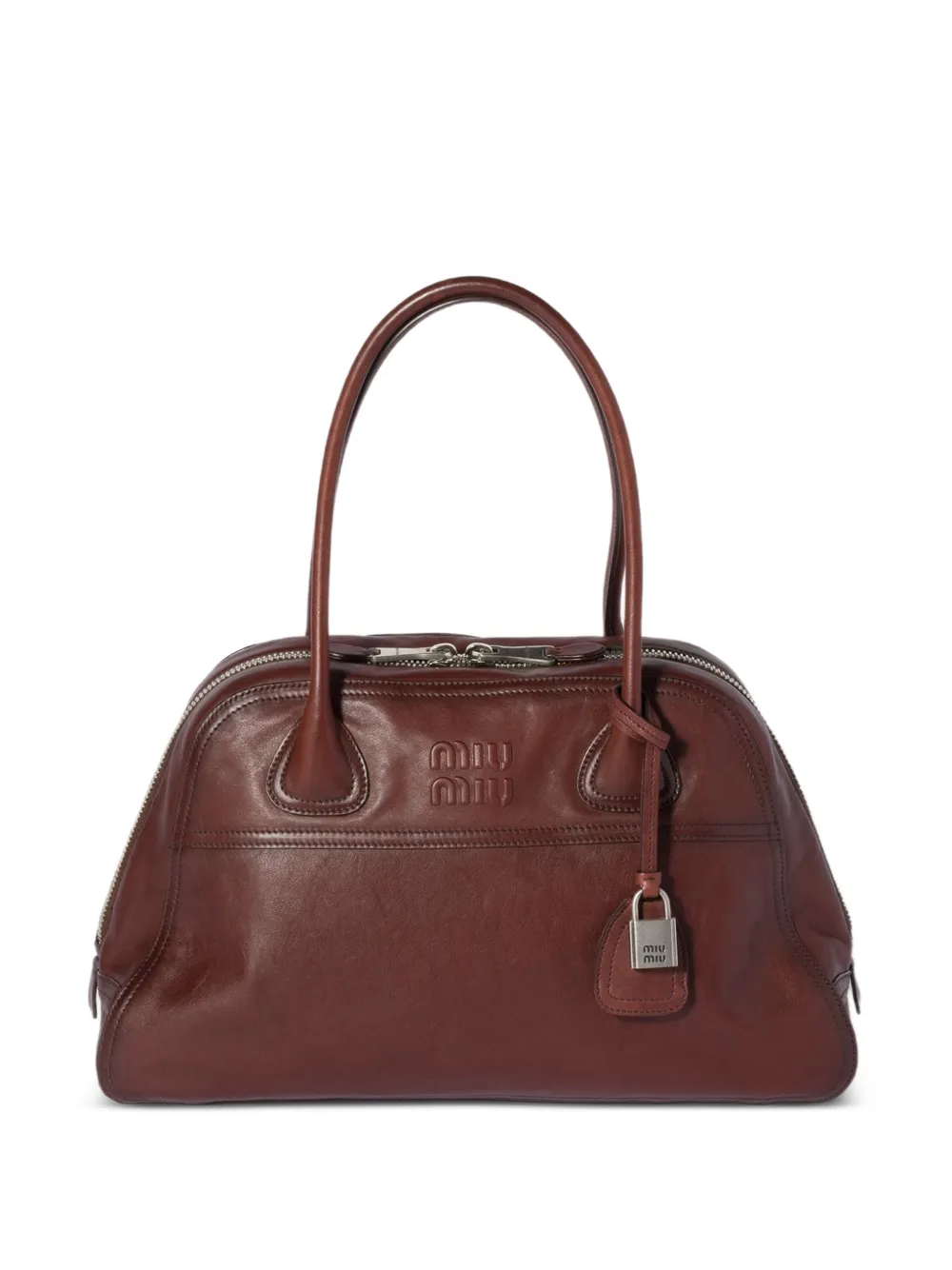 Miu Medium Vivant leren shopper Bruin